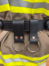 Load image into Gallery viewer, Firefighter Leather Axe Belt W/Loop W/Rope Bag &amp; Flashlight Loop
